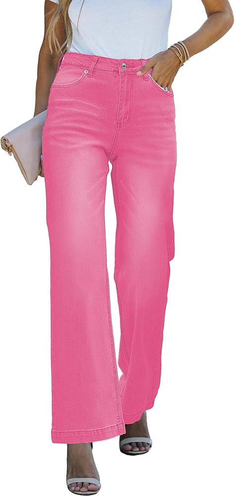 luvamia Wide Leg Jeans for Women High Waisted Baggy 90s Jeans Trendy Distressed Stretchy Denim Pa... | Amazon (US)