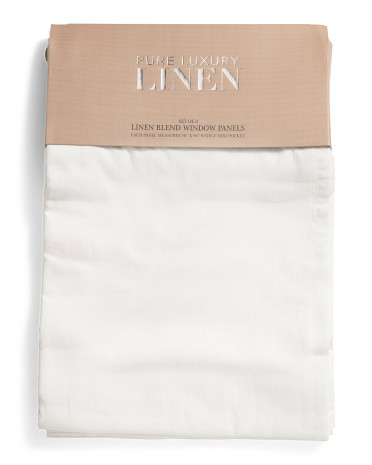 Set Of 2 Linen Blend Washed Window Panels | TJ Maxx