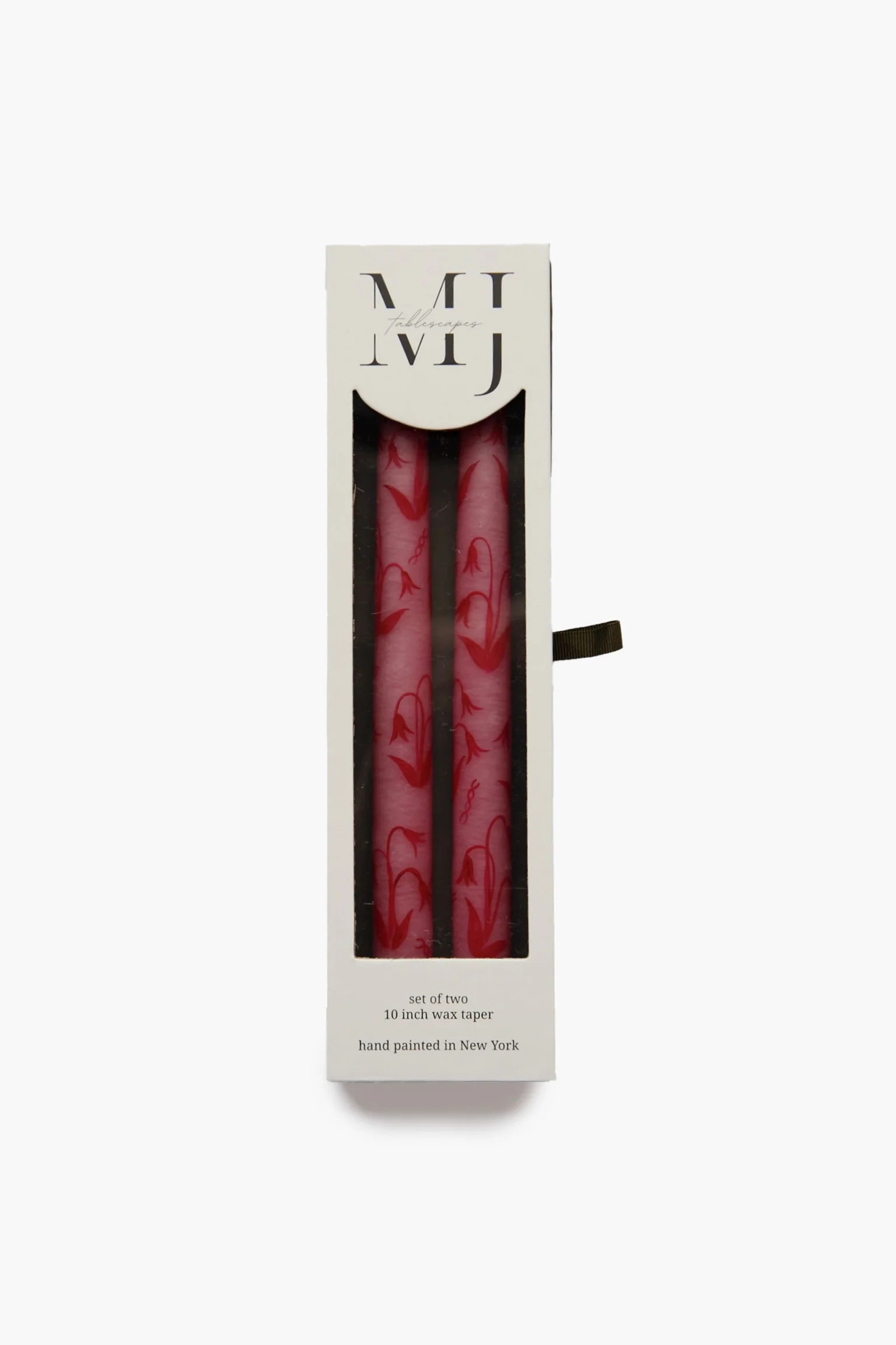 Pink Lily of the Valley Hand Painted Taper Candles (Set of 2) | Tuckernuck (US)