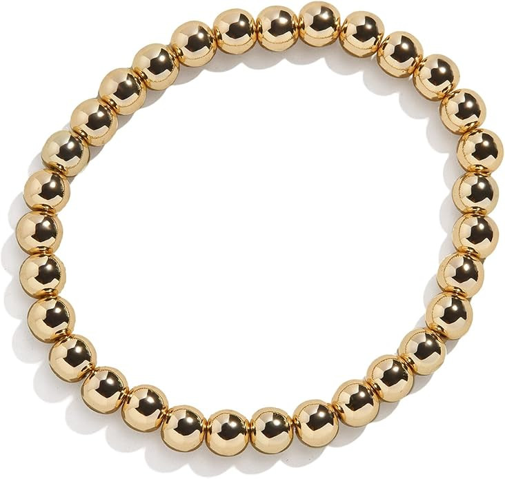 BaubleBar - Pisa 14k Gold Ball Gold-Plated Stretch Bracelet - 7" - 6mm Bead | Amazon (US)