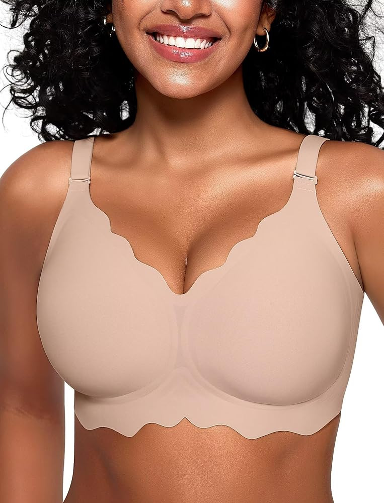 Vertvie Seamless Bras for Women No Underwire Wireless Push Up Bra Support Full Coverage Bralette ... | Amazon (US)