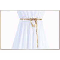 Classic Vintage Gold Chain Belt, Fashion Womens Thin Waist Belt, Thin Wedding Belt, Tassel Metal Bel | Etsy (US)