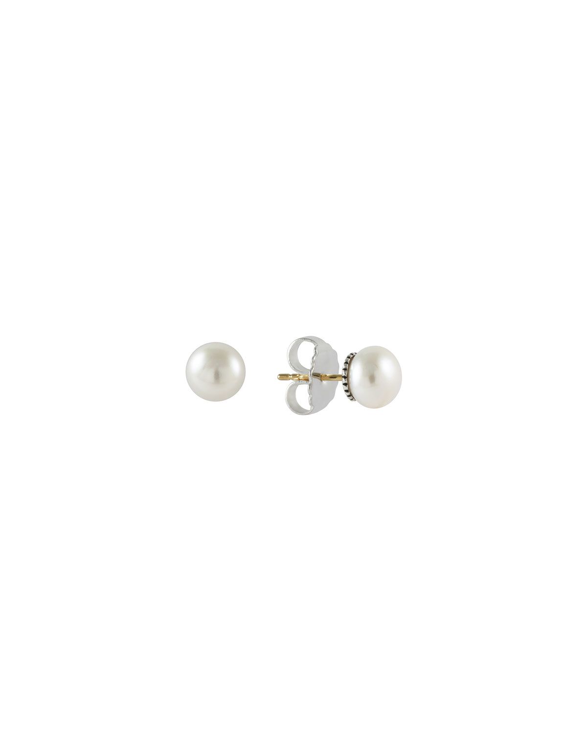 Luna Sterling Silver Pearl 8mm Stud Earrings | Neiman Marcus