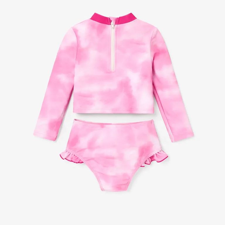 Disney Swimsuit, Rash Guard Long Sleeves Swimsuit for Toddler Girls Kids 4-5T Pink 2-Piece | Walmart (US)