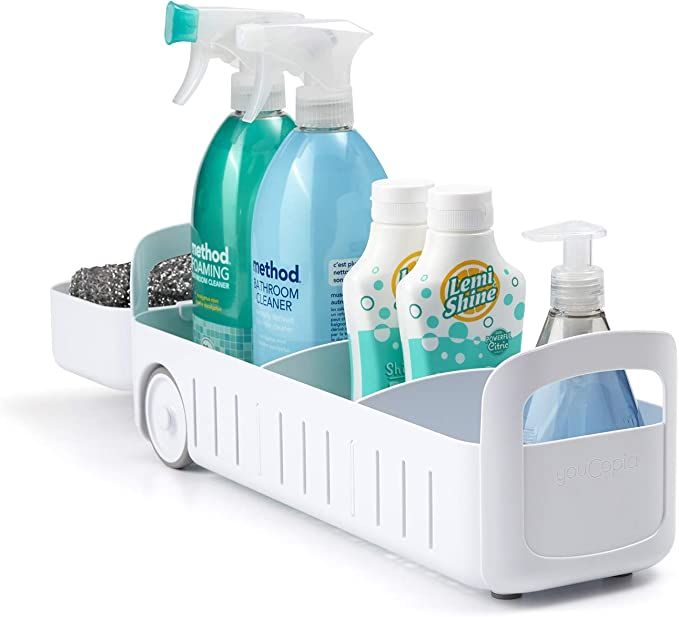 YouCopia RollOut Caddy Under Sink Organizer, 5" Wide, White | Amazon (US)