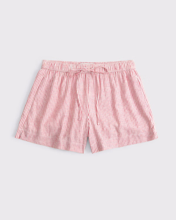 Linen-Blend Pull-On Short | Abercrombie & Fitch (US)