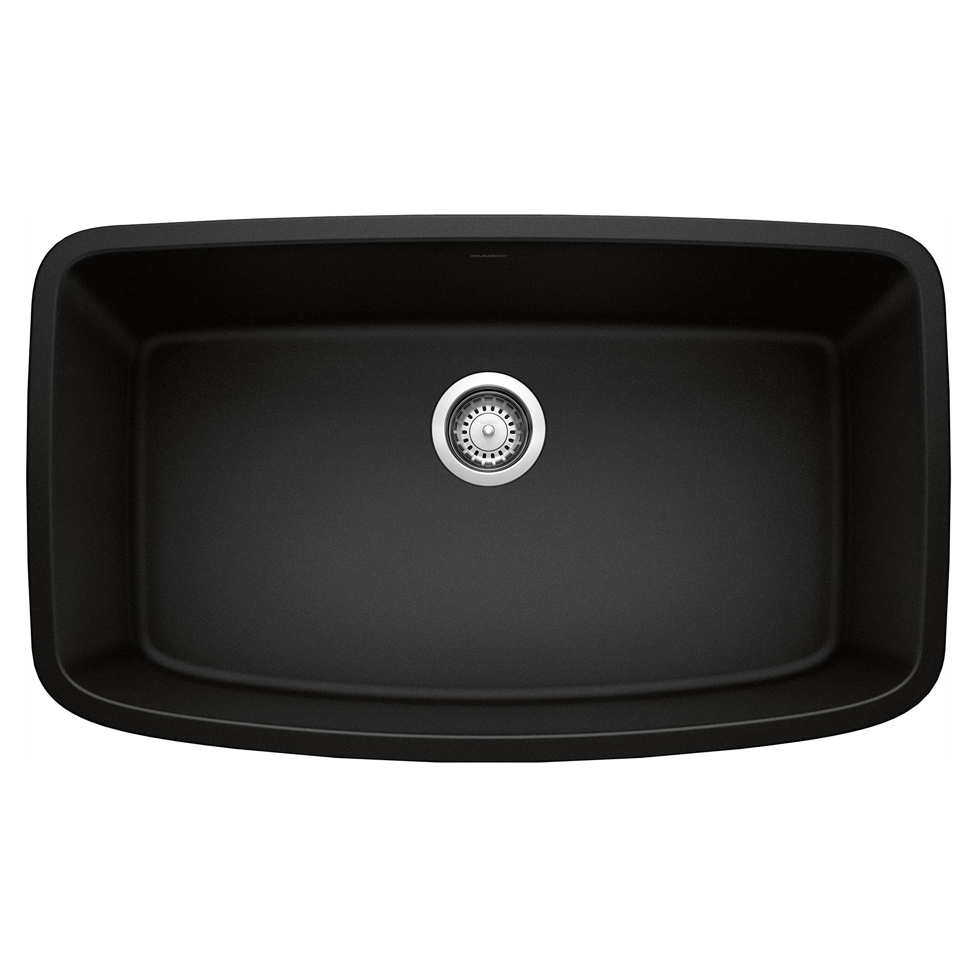 BLANCO 442942 Valea Super Single Bowl Undermount Kitchen Sink, 32" L x 19" W, Coal Black | Amazon (US)