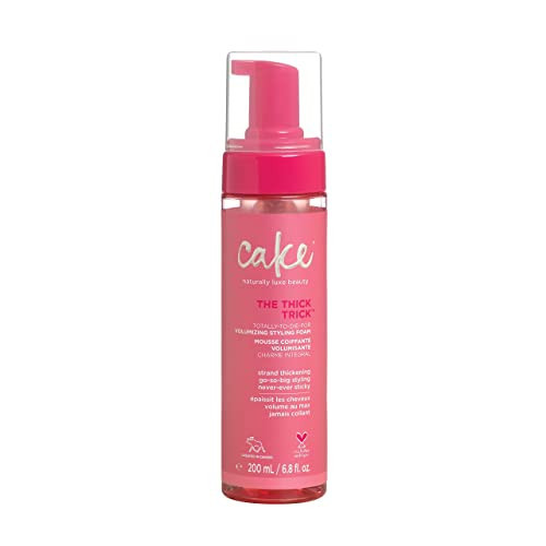 Cake Beauty Thick Trick Volumizing Styling Foam Hair Mousse, Green Tea & Ginseng for Volume & Shine, Vegan for Women, Sulfate, Paraben & Cruelty Free, Basic, 6.8 Oz, basic (MA00268) | Amazon (US)