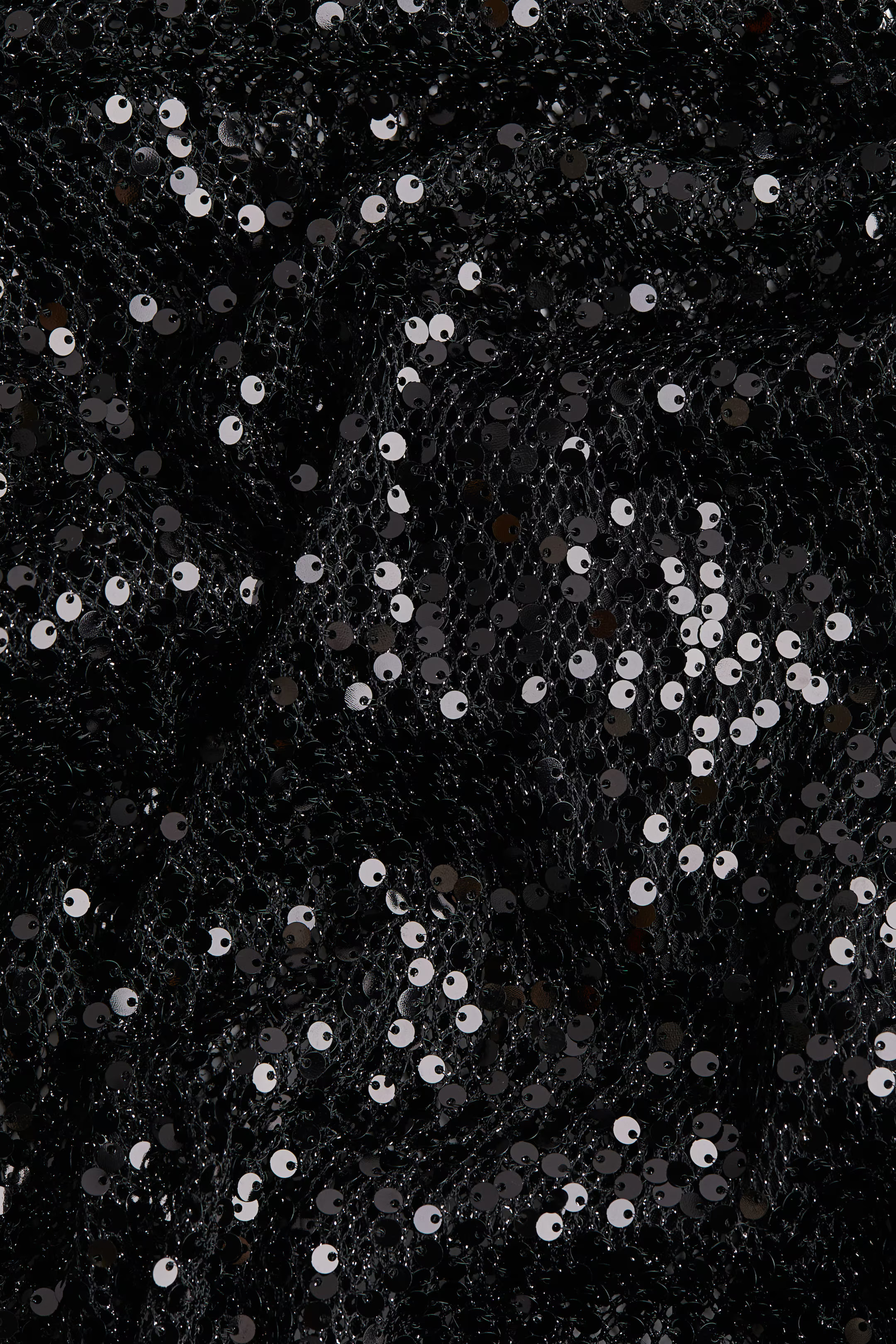 Long sequined net dress - Black - Ladies | H&M GB | H&M (UK, MY, IN, SG, PH, TW, HK)