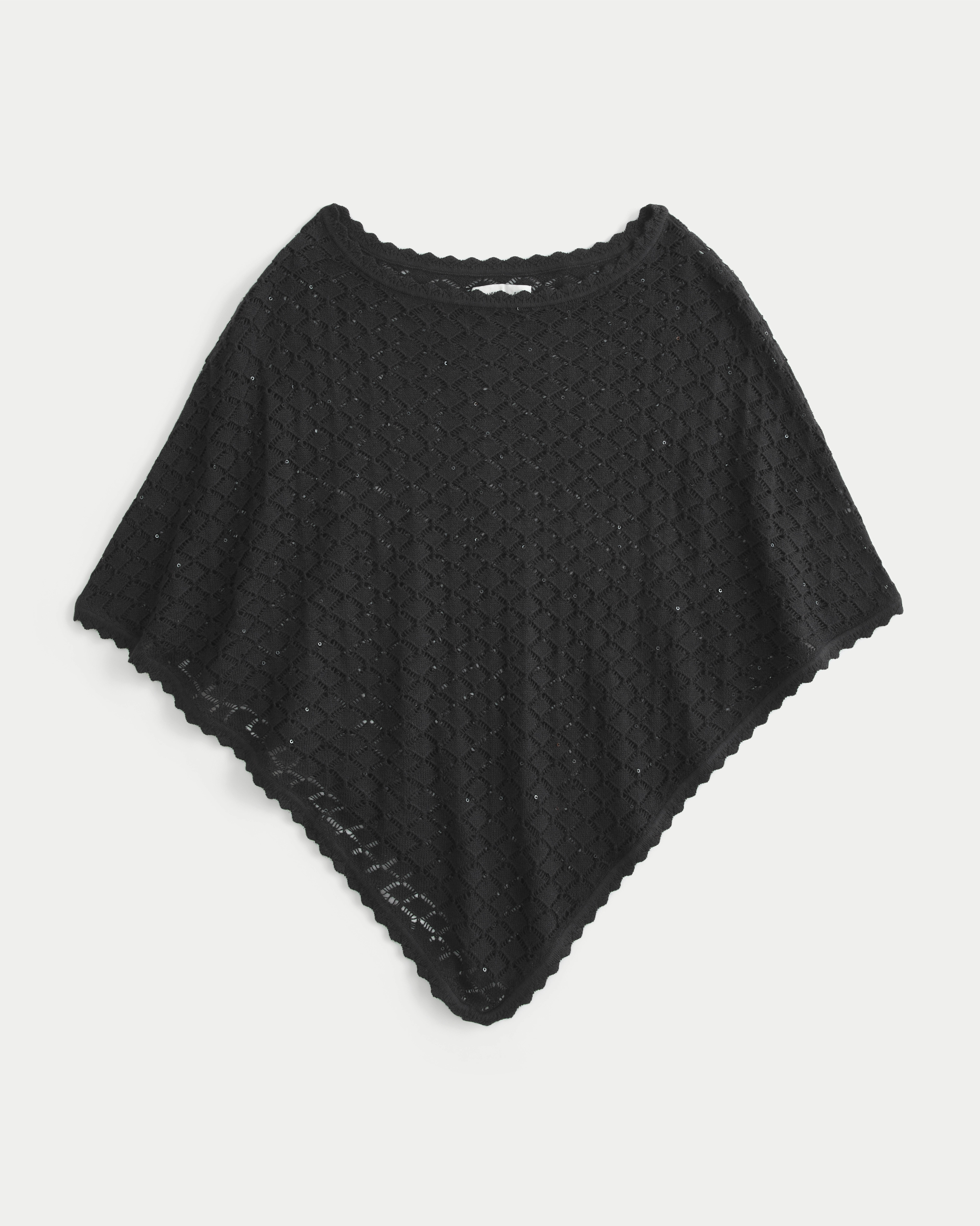Open-Stitch Sequin Poncho | Hollister (US)