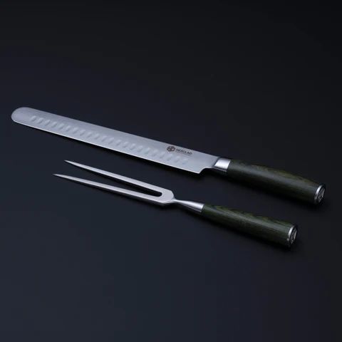 HexClad Japanese Damascus Steel Carving Set | HexClad Cookware (US)
