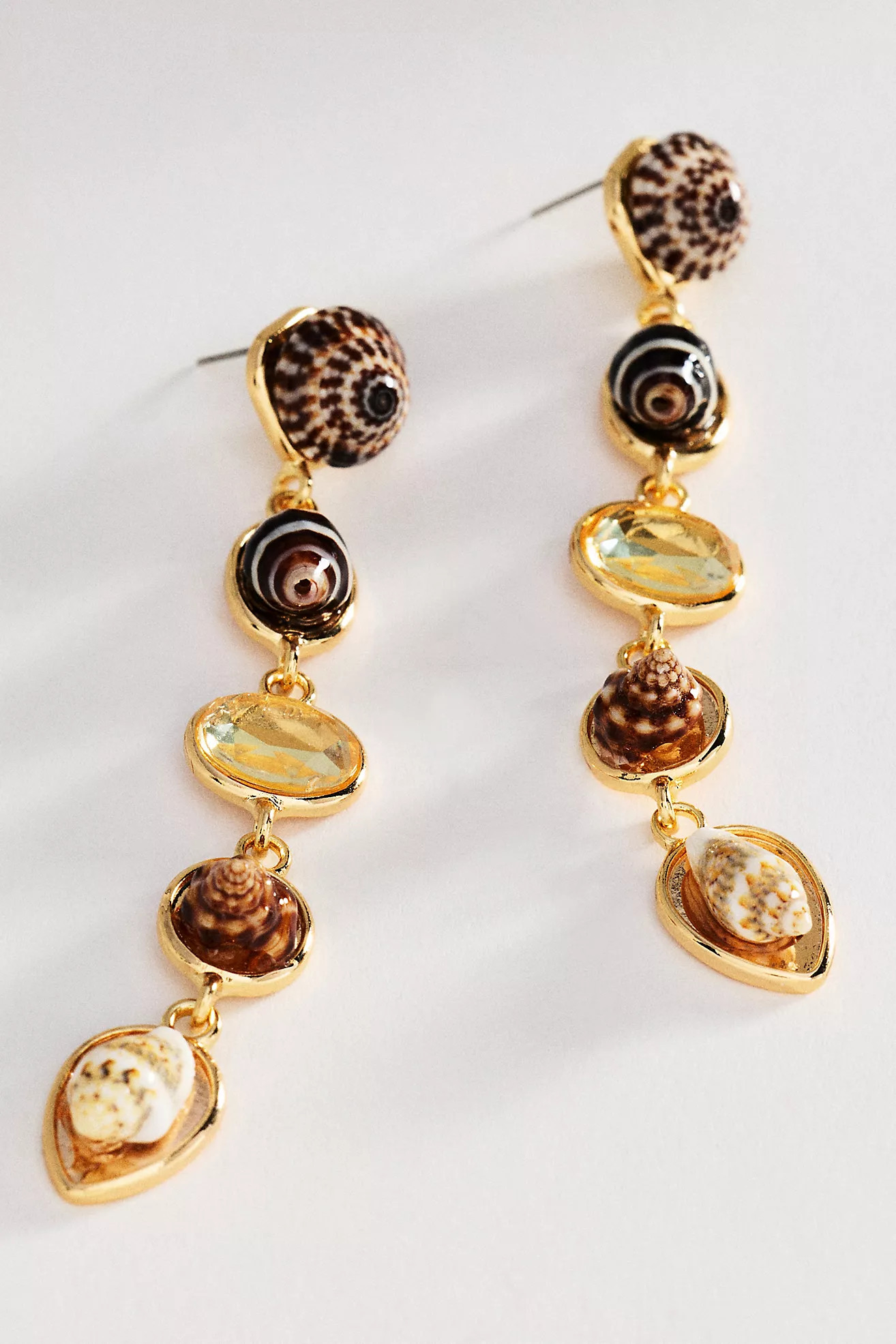 Seashell Stack Drop Earrings | Anthropologie (US)