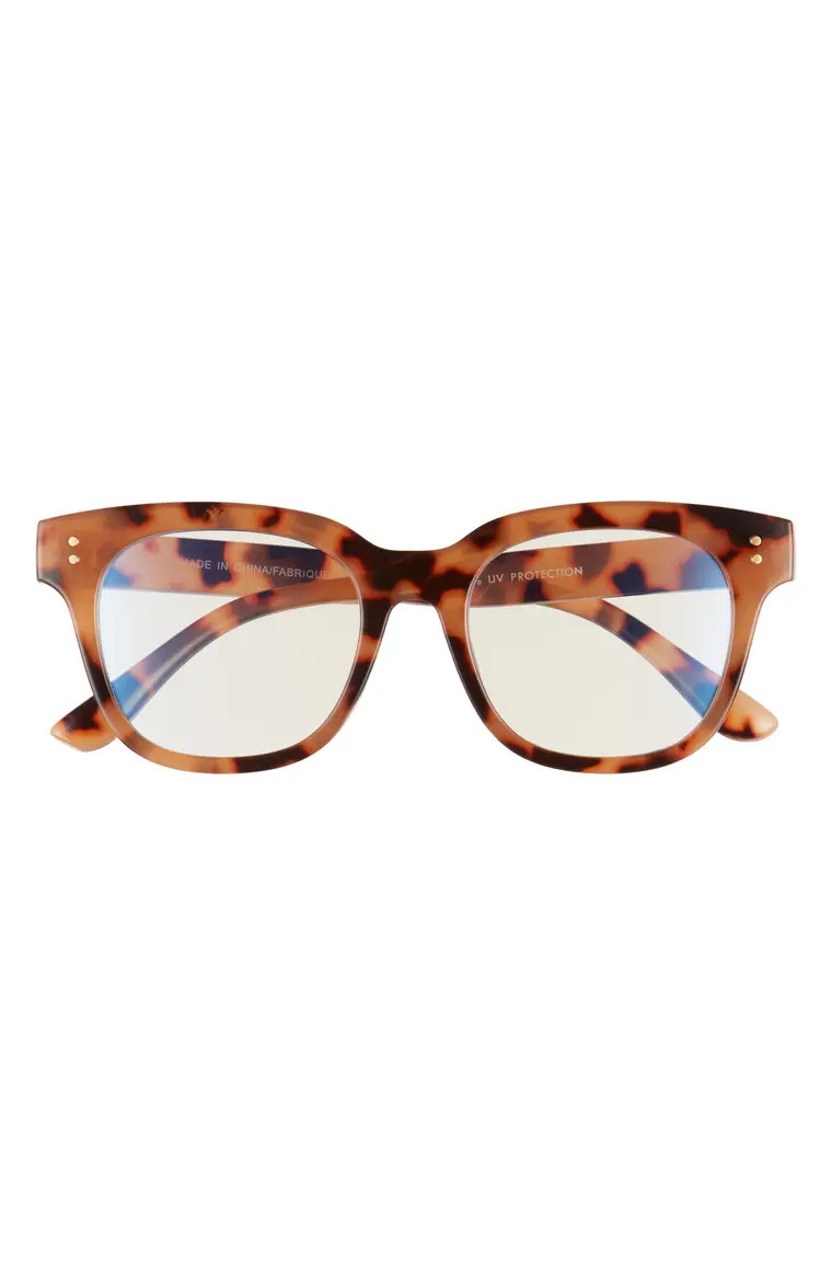50mm Blue Light Blocking Square Glasses | Nordstrom