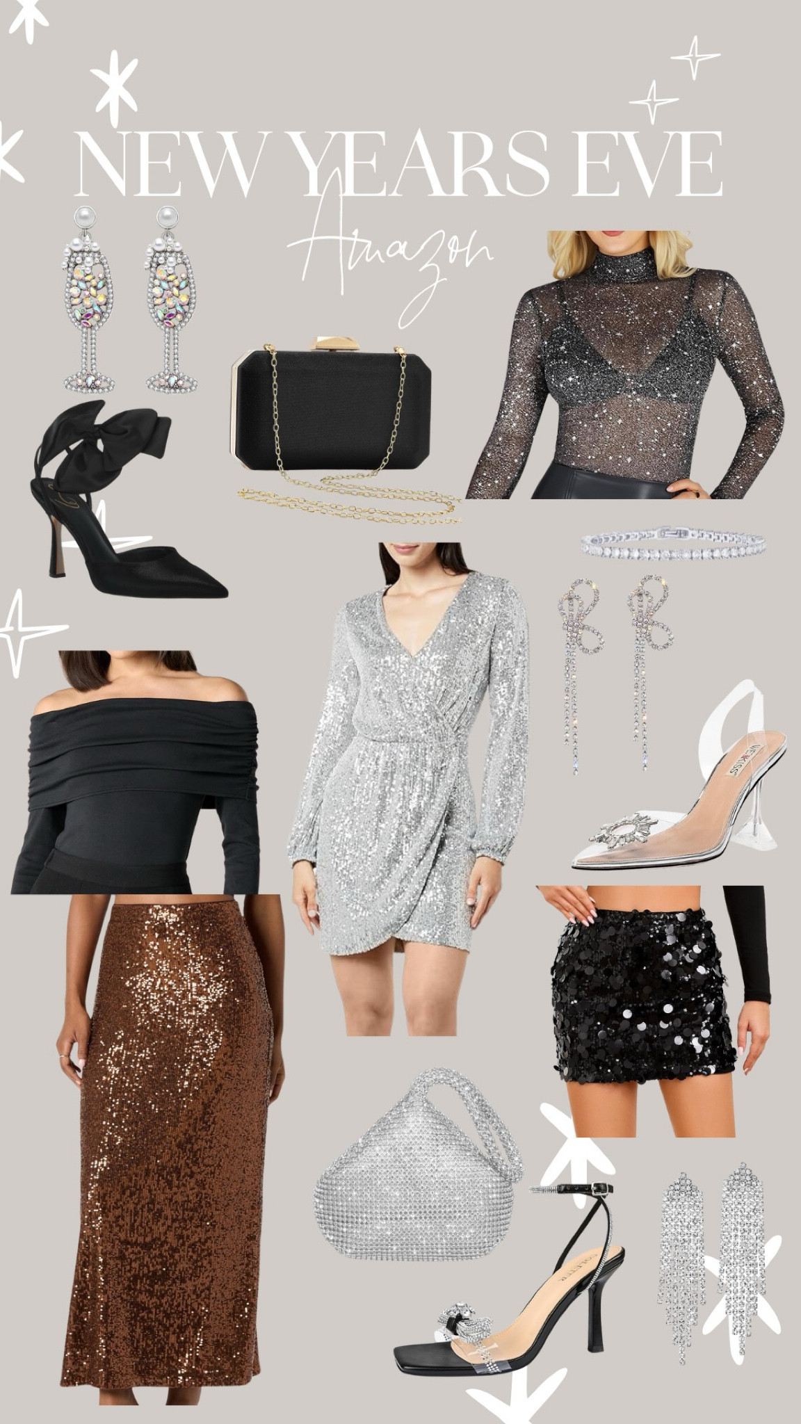 New Year’s Eve outfit ideas featuring stylish and affordable Amazon fashion finds, including dresses, accessories, and shoes for the ultimate party look. Perfect for at-home celebrations or a night out.

#LTKHoliday #LTKStyleTip #LTKSeasonal