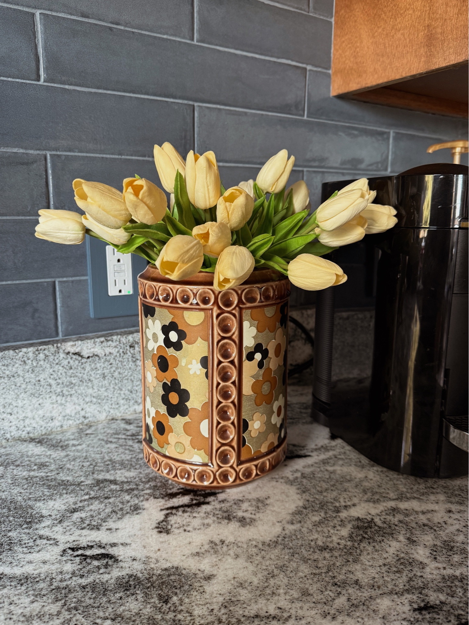Vintage cookie jar with the amazing faux tulips for kitchen spring decor 

#LTKFindsUnder50 #LTKSeasonal #LTKHome