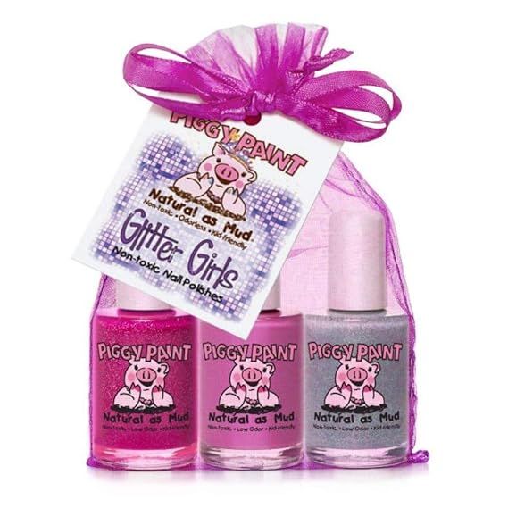 Piggy Paint 100% Non-toxic Girls Nail Polish - Safe, Chemical Free Low Odor for Kids, Gift Set, G... | Amazon (US)