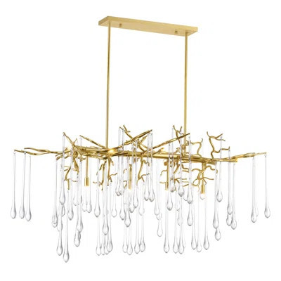 Modern Statement 47" Chandelier for Dining Room Open Space Kitchen Foyer Bedroom Entryway, 10-Light with G9 Bulb Base | Wayfair North America