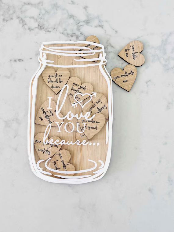 I Love You Because... Valentine's Day Gift Write Your Own | Etsy | Etsy (US)