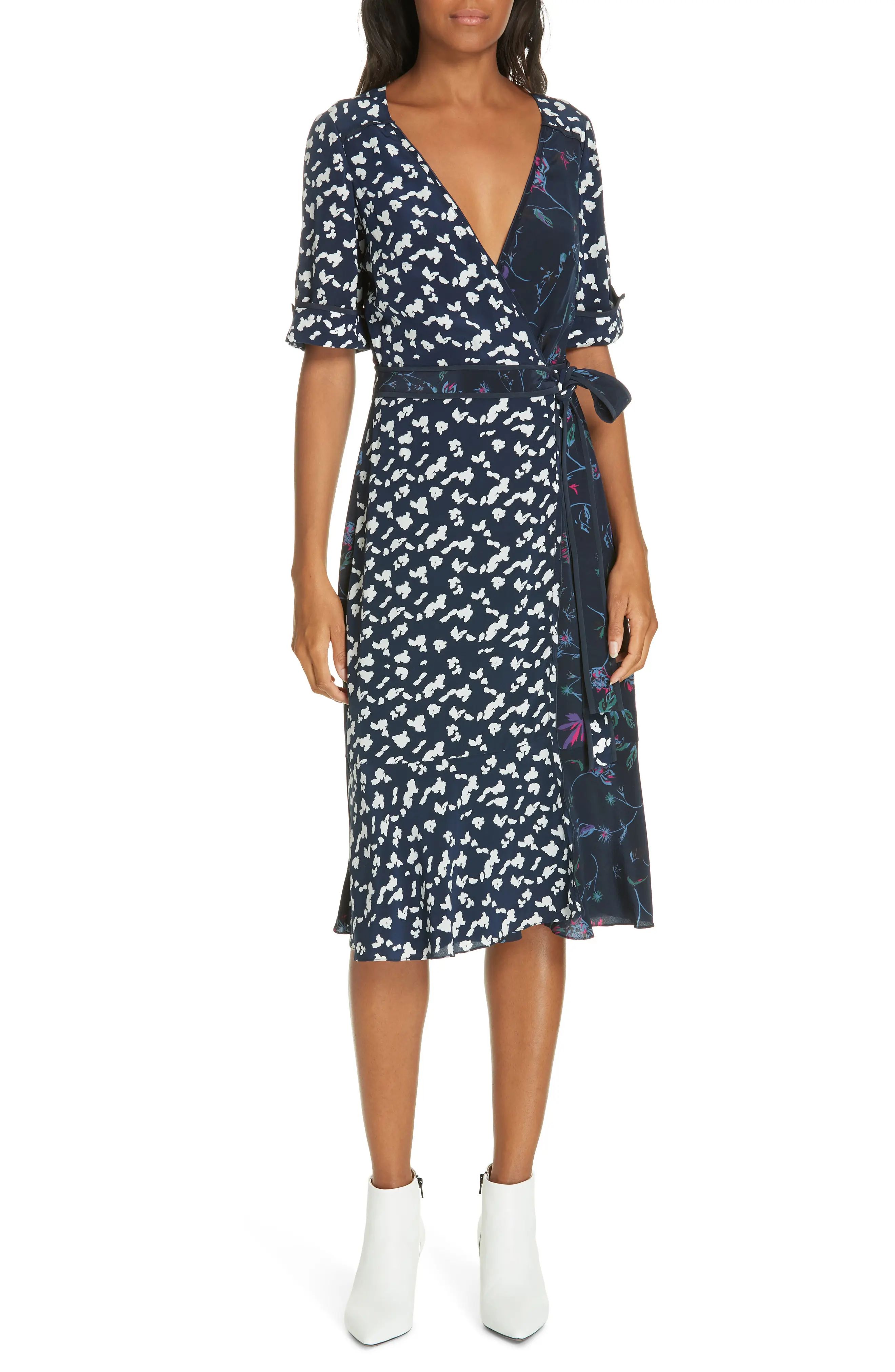 Tanya Taylor Luisa Print Silk Wrap Dress (Regular & Plus Size) | Nordstrom