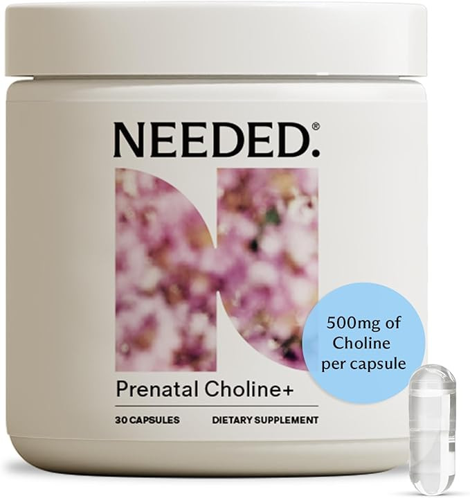 Needed. Prenatal Choline+ Liquid Capsules for Cognitive Development - Choline Supplements For Pre... | Amazon (US)