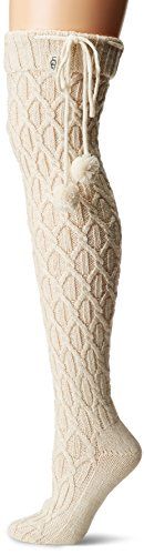 UGG Women's Sparkle Cable Knit Sock | Amazon (US)
