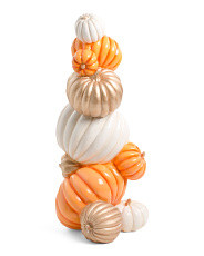 40in Outdoor Safe Stacked Pumpkins With Glossy Finish | Decor | Marshalls | Marshalls
