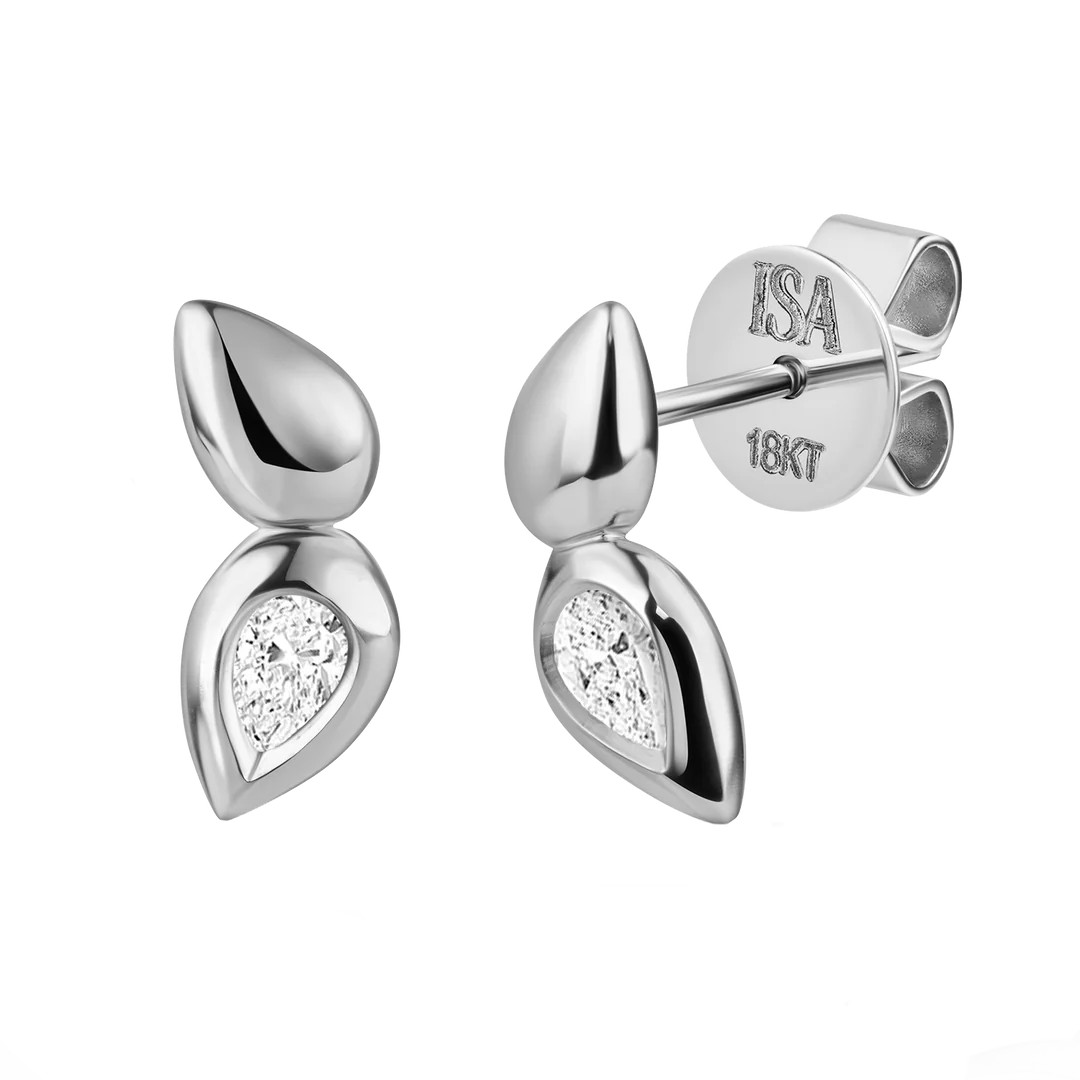 Point Drop Diamond Studs | ISA GRUTMAN