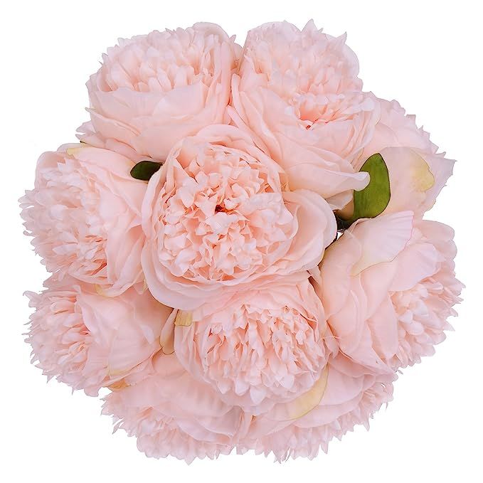 Lvydec Vintage Peony Artificial Flowers - 2 Pack Silk Flowers Bouquet 10 Heads Peony Fake Flowers... | Amazon (US)