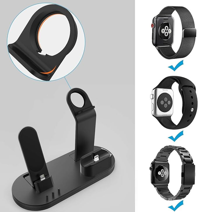 OLEBR 3 in 1 Charging Stand Compatible with iWatch Series 6/SE/5/4/3/2/1, AirPods Pro and iPhone ... | Amazon (US)