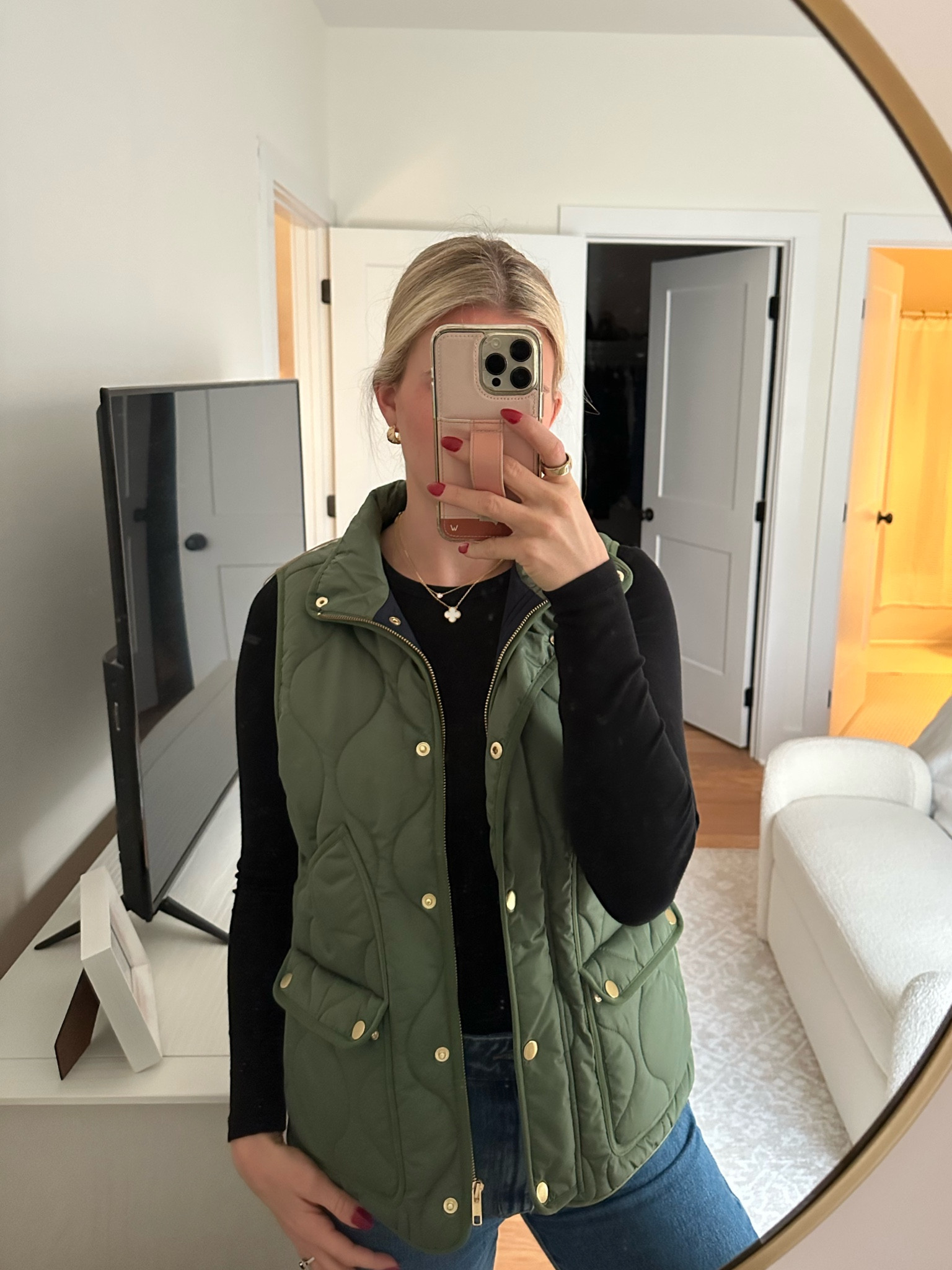 Vest is J Crew from last year, but linked similar 