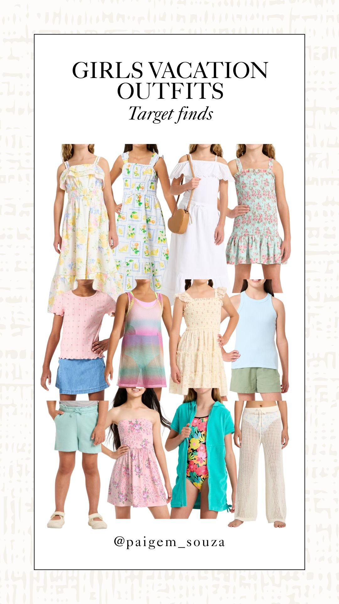 All the cutest vacation outfits for girls just landed at Target 🌸 Easy sundresses, playful prints, comfy sets, swim coverups and mix-and-match pieces perfect for beach days, sightseeing and vacay memories.

Target girls, kids clothing, vacation outfits, sundress, matching sets, swim coverup, casual shorts, graphic tee, warm weather looks, spring style, resort wear, everyday basics, pastel tones, playful patterns, comfy fabrics, affordable fashion, family travel, spring break. 

 #LTKSeasonal #LTKTravel #LTKKids