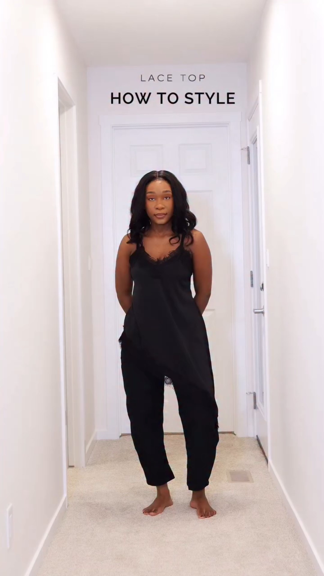 What do you think of this lace top trend? #lacetop #allblackoutfit #calgaryfashion 

Shoes: @hm 
Pants: @chantejenae 
Wig: @nns_hair_collection