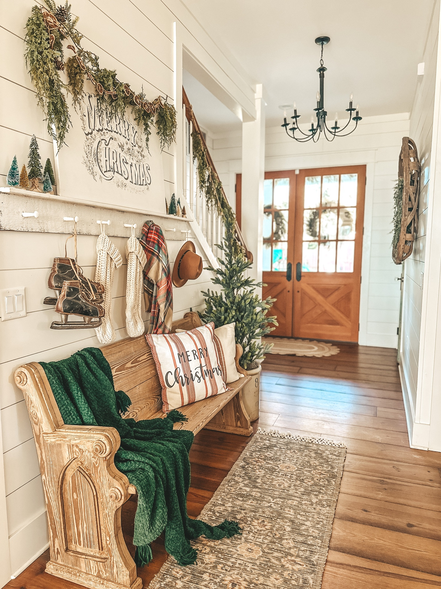 Farmhouse Christmas entryway

#LTKSeasonal #LTKHoliday #LTKhome