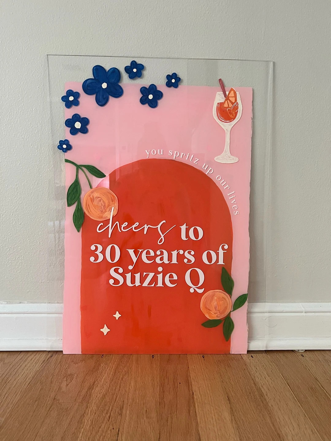 Acrylic Birthday Sign, Birthday Sign, Acrylic Sign, Birthday Party, Modern Sign, Birthday, Aperol... | Etsy (Global)