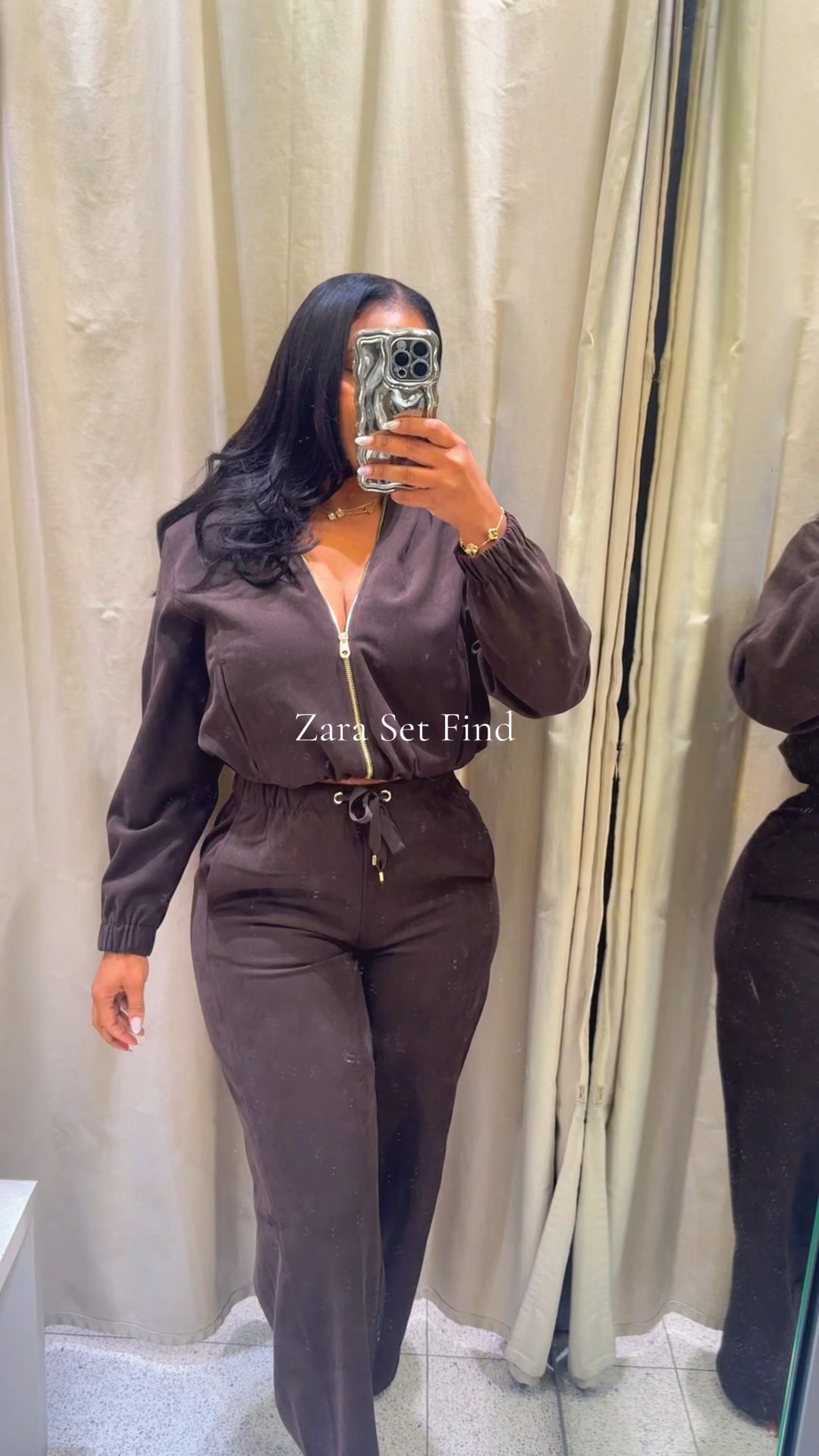 Zara Set Find 

Wearing a size Extra Small top and medium pants.
I’m 5”4 163 lbs 

Will post set details LTK storefront.
Hooded sweatshirt with long sleeves

ELASTIC WAIST WIDE LEG PANTS

Comes in 2 colors cream and chocolate brown.
zara new arrivals zara 2 piece set viral two piece set zara
#zara #zaranewin #zaraoutfit #zarafinds #zara2pieceset

#LTKgrwm #LTKFindsUnder100 #LTKU