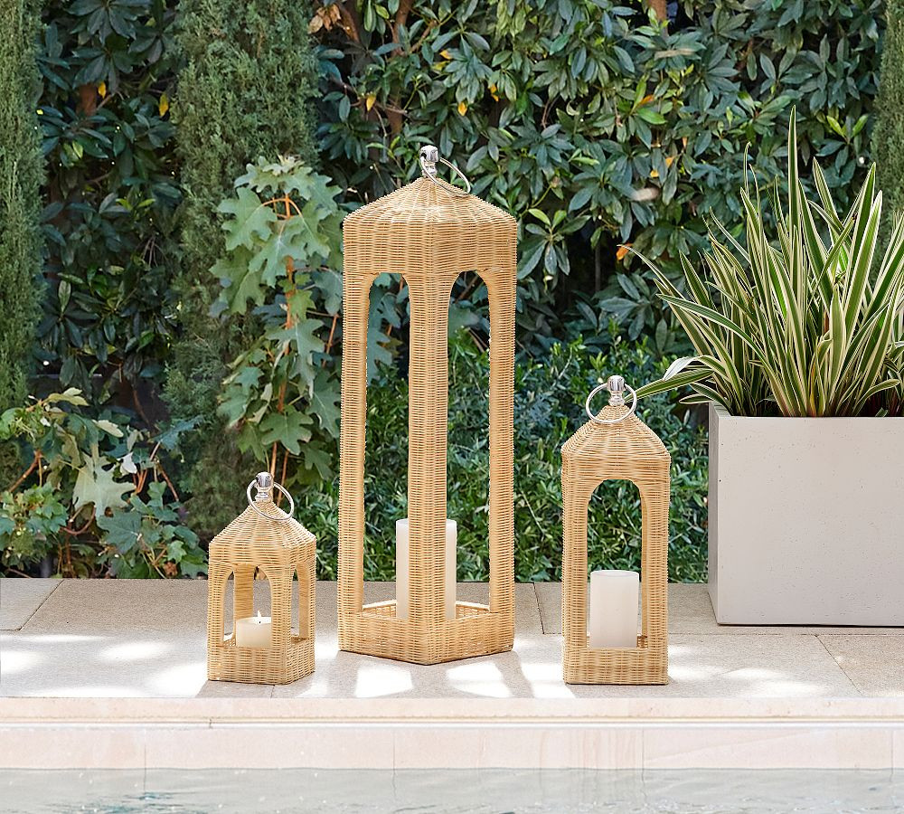 Caleb Rattan Lantern | Pottery Barn (US)