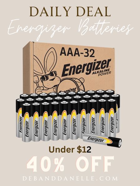 It’s time to stock up! Get a 32 pack of AAA Energizer batteries for under $12 on Amazon! 

#LTKSaleAlert #LTKHome