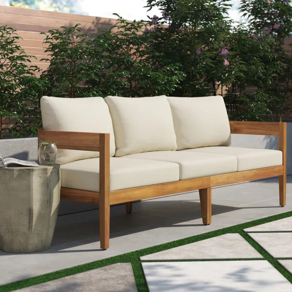 Matilda 76.5'' Acacia Outdoor Patio Sofa | Wayfair North America