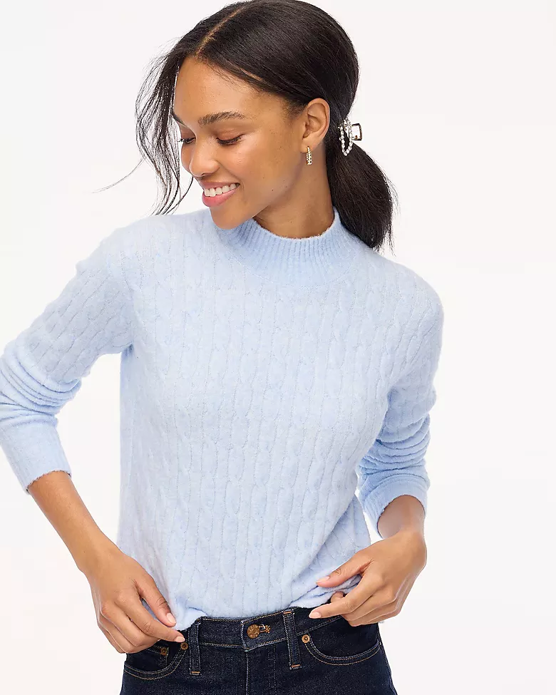 J crew mockneck outlet sweater