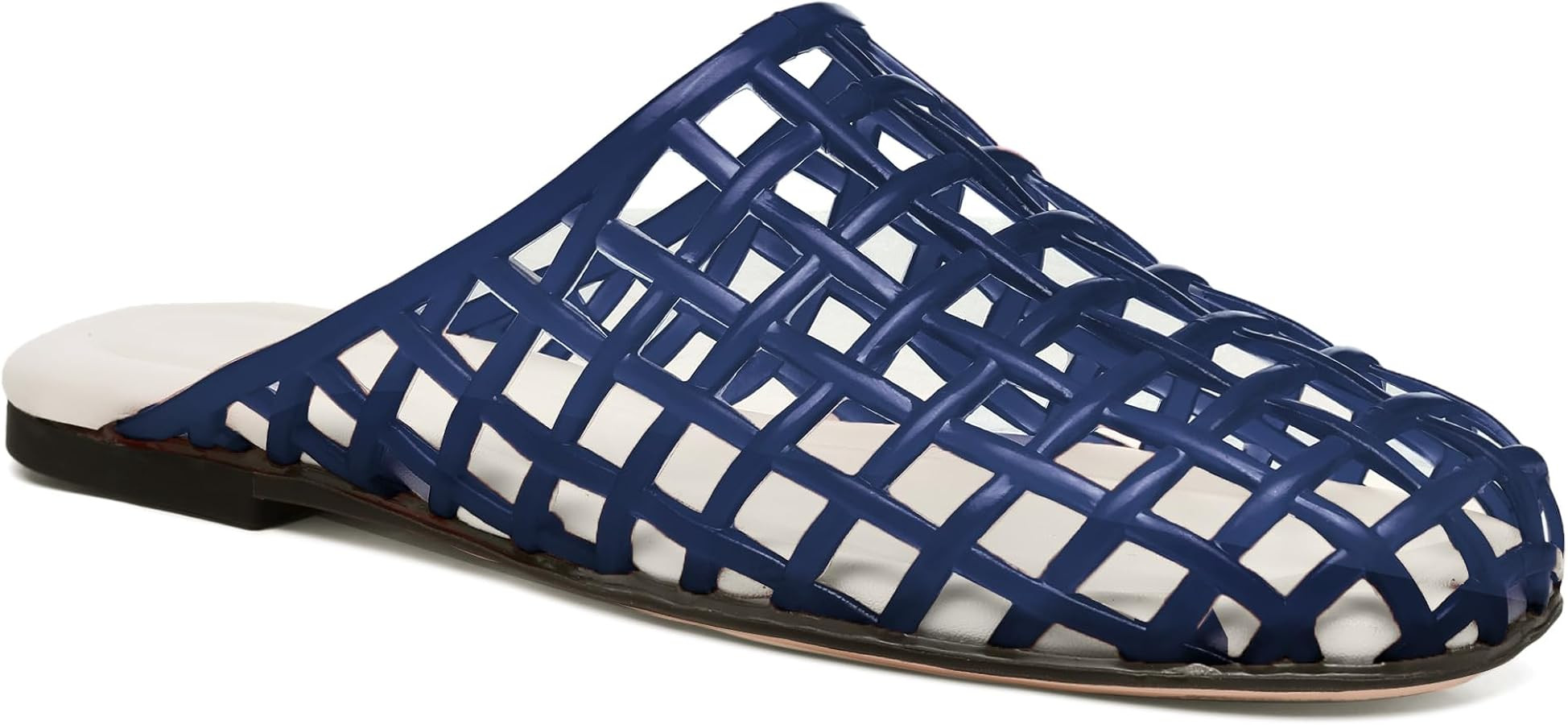 Clear Jelly Shoes for Women Slip on Jelly Mesh Slides Comfortable Closed Toe Flats Sandals Summer... | Amazon (US)