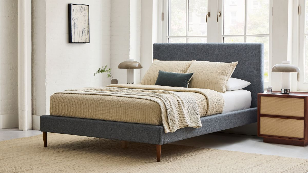 Emmett Nontufted Bed - Wood Legs | West Elm (US)