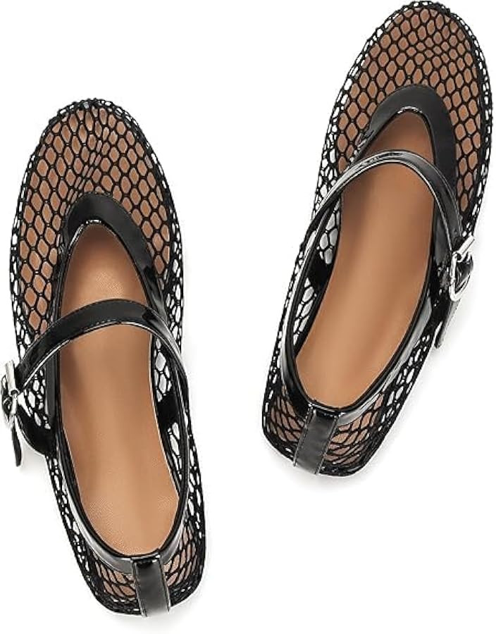 Mesh Ballet Flats Shoes for Women Flats Comfortable Dressy Mary Jane Flats Mesh Flats Round Toe F... | Amazon (US)