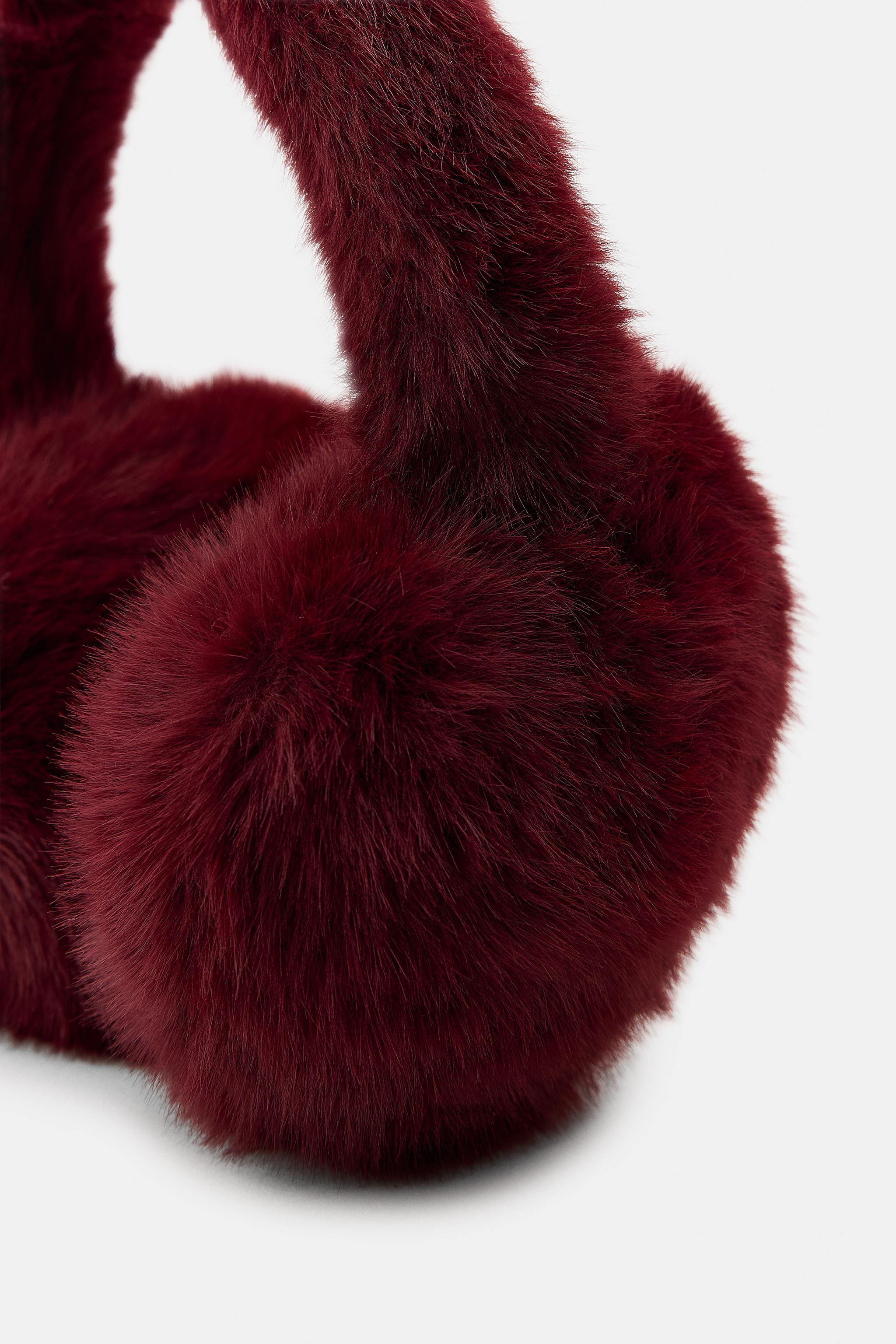 HEART FAUX FUR EAR MUFFS | Zara US