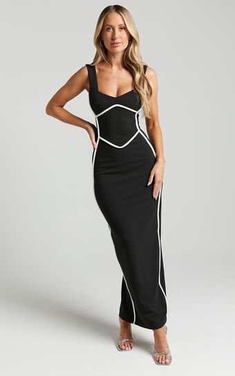 Magnolia Midi Dress - Scoop Neck Bodycon Dress in Black | Showpo (US, UK & Europe)