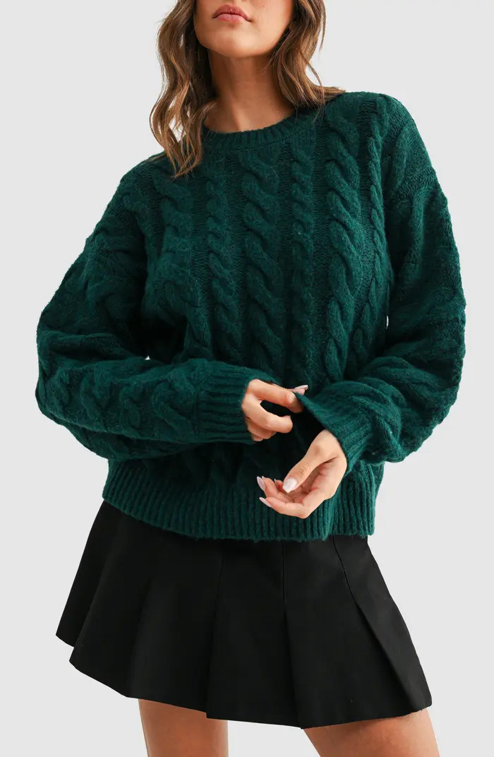 All in Favor Oversize Cable Knit Sweater | Nordstrom | Nordstrom