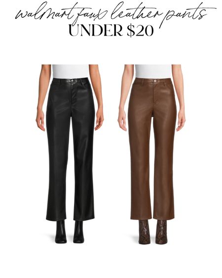 Faux leather pants Walmart fashion 

#LTKstyletip #LTKsalealert #LTKunder50