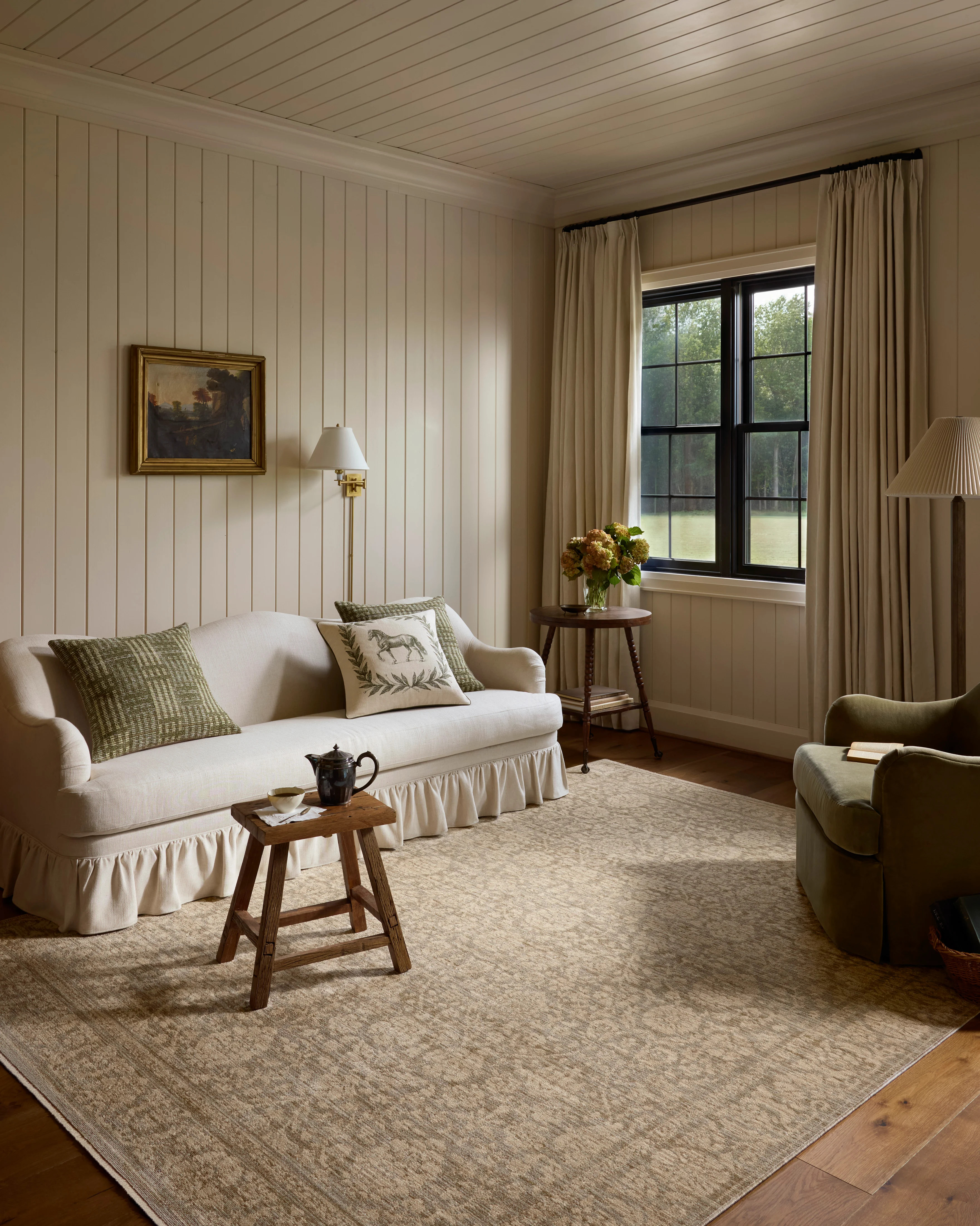 Chris Loves Julia x Loloi-Miriam-MIR-01-Slate, Natural | Rugs Direct