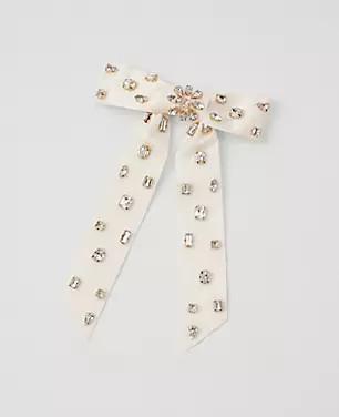 Crystal Embellished Hair Bow | Ann Taylor (US)