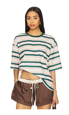 LIONESS Emerging Tee in Green Stripe from Revolve.com | Revolve Clothing (Global)