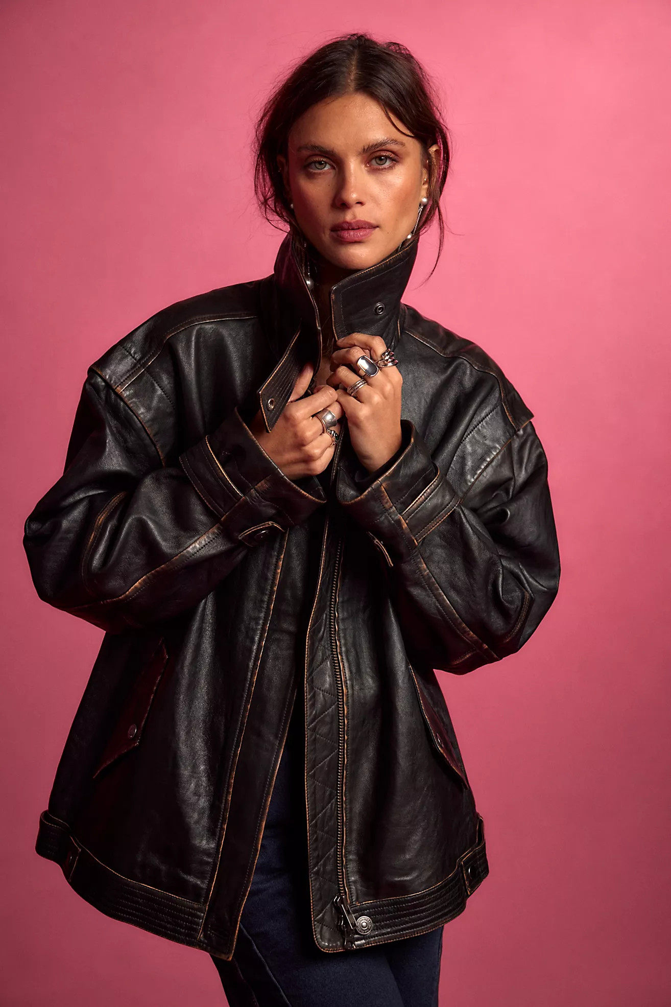 Parker Leather Jacket | Free People (Global - UK&FR Excluded)
